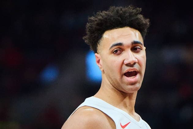 February 11, 2026, Toronto, On, Canada: Toronto Raptors Trayce Jackson-Davis (32) reacts to a play against the Detroit Pistons during first half NBA, Basketball Herren, USA basketball action in Toronto, on Wednesday, Feb. 11, 2026. Canada News - February 11, 2026  - ZUMAc35_ 20260211_zaf_c35_302 Copyright: xSammyxKoganx