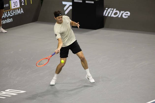 February 11, 2026, Frisco, Texas, USA: TAYLOR FRITZ (USA) hits the ball during a menÃ¢â‚¬â ¢s singles match at 2026 Nexo Dallas Open at The Ford Center at The Star in Frisco, Texas. Taylor Fritz defeated Brandon Nakishima, 6:3, 6:4. Frisco USA - ZUMAh193 20260211_zsp_h193_126 Copyright: xDanielxMcGregor-Huyerx