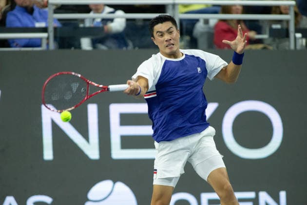February 11, 2026, Frisco, Texas, USA: BRANDON NAKASHIMA (USA) hits the ball during a menÃ¢â‚¬â ¢s singles match at 2026 Nexo Dallas Open at The Ford Center at The Star in Frisco, Texas. Taylor Fritz defeated Brandon Nakishima, 6:3, 6:4. Frisco USA - ZUMAh193 20260211_zsp_h193_147 Copyright: xDanielxMcGregor-Huyerx