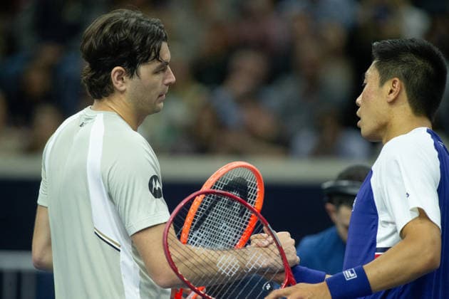 February 11, 2026, Frisco, Texas, USA: (L to r) TAYLOR FRITZ (USA) and BRANDON NAKASHIMA (USA) shake hands after a menÃ¢â‚¬â ¢s singles match at 2026 Nexo Dallas Open at The Ford Center at The Star in Frisco, Texas. Taylor Fritz defeated Brandon Nakishima, 6:3, 6:4. Frisco USA - ZUMAh193 20260211_zsp_h193_148 Copyright: xDanielxMcGregor-Huyerx