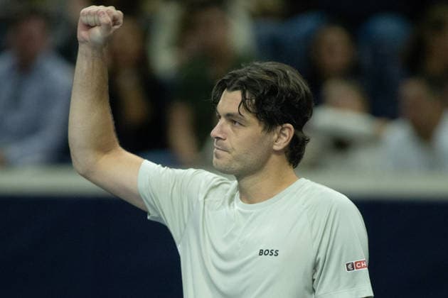 February 11, 2026, Frisco, Texas, USA: TAYLOR FRITZ (USA) celebrates after winning a menÃ¢â‚¬â ¢s singles match at 2026 Nexo Dallas Open at The Ford Center at The Star in Frisco, Texas. Taylor Fritz defeated Brandon Nakishima, 6:3, 6:4. Frisco USA - ZUMAh193 20260211_zsp_h193_150 Copyright: xDanielxMcGregor-Huyerx