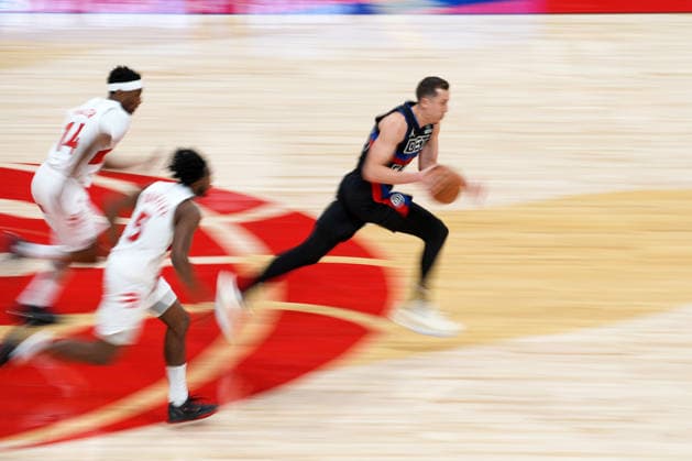 Detroit Pistons v Toronto Raptors TORONTO, CANADA - FEBRUARY 11 : Duncan Robinson (55) of Detroit Pistons in action during the NBA, Basketball Herren, USA basketball game between Detroit Pistons and Toronto Raptors at the Scotiabank Arena on February 11, 2026 in Toronto, Ontario, Canada. Mert Alper Dervis Anadolu Ontario Canada. Editorial use only. Please get in touch for any other usage.  Copyright: x2026xAnadoluxMertxAlperxDervisx