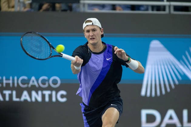 February 11, 2026, Frisco, Texas, USA: SEBASTIAN KORDA (USA) hits the ball during a menÃ¢â‚¬â ¢s singles match at 2026 Nexo Dallas Open at The Ford Center at The Star in Frisco, Texas. Sebastian Korda defeated Frances Tiafoe 7:5, 6:1 Frisco USA - ZUMAh193 20260211_zsp_h193_159 Copyright: xDanielxMcGregor-Huyerx