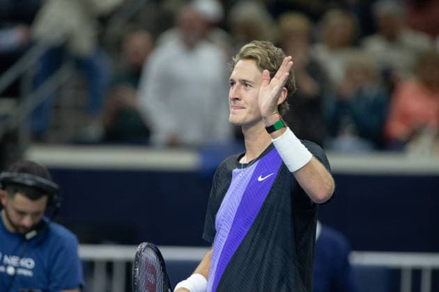 February 11, 2026, Frisco, Texas, USA: SEBASTIAN KORDA (USA) reacts after winning a menÃ¢â‚¬â ¢s singles match at 2026 Nexo Dallas Open at The Ford Center at The Star in Frisco, Texas. Sebastian Korda defeated Frances Tiafoe 7:5, 6:1 Frisco USA - ZUMAh193 20260211_zsp_h193_160 Copyright: xDanielxMcGregor-Huyerx