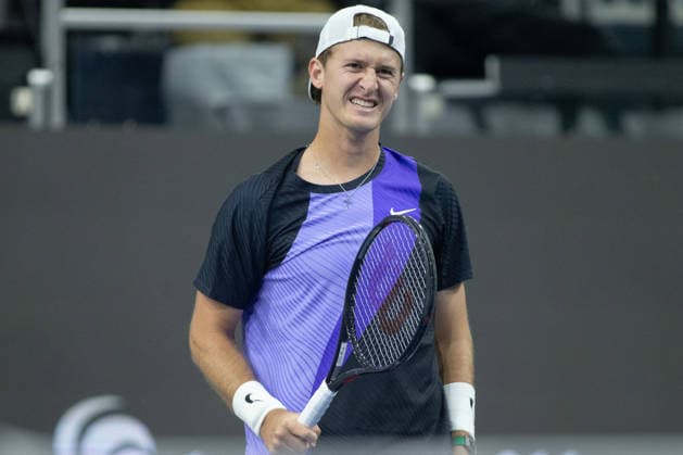 February 11, 2026, Frisco, Texas, USA: SEBASTIAN KORDA (USA) reacts during a menÃ¢â‚¬â ¢s singles match at 2026 Nexo Dallas Open at The Ford Center at The Star in Frisco, Texas. Sebastian Korda defeated Frances Tiafoe 7:5, 6:1 Frisco USA - ZUMAh193 20260211_zsp_h193_163 Copyright: xDanielxMcGregor-Huyerx