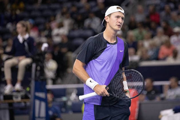 February 11, 2026, Frisco, Texas, USA: SEBASTIAN KORDA (USA) reacts during a menÃ¢â‚¬â ¢s singles match at 2026 Nexo Dallas Open at The Ford Center at The Star in Frisco, Texas. Sebastian Korda defeated Frances Tiafoe 7:5, 6:1 Frisco USA - ZUMAh193 20260211_zsp_h193_167 Copyright: xDanielxMcGregor-Huyerx