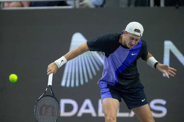 February 11, 2026, Frisco, Texas, USA: SEBASTIAN KORDA (USA) hits the ball during a menÃ¢â‚¬â ¢s singles match at 2026 Nexo Dallas Open at The Ford Center at The Star in Frisco, Texas. Sebastian Korda defeated Frances Tiafoe 7:5, 6:1 Frisco USA - ZUMAh193 20260211_zsp_h193_170 Copyright: xDanielxMcGregor-Huyerx