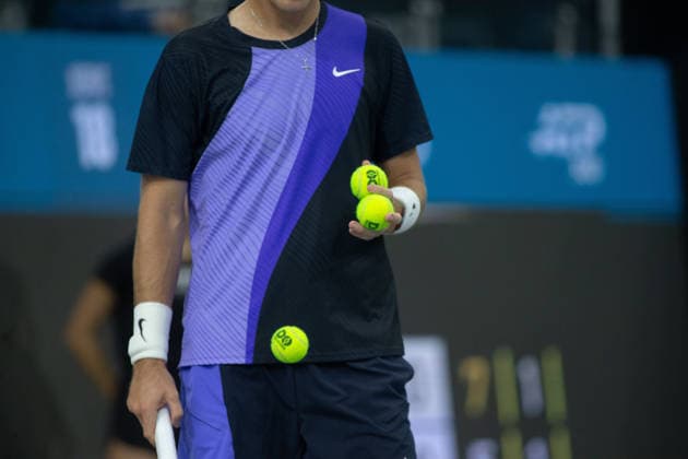 February 11, 2026, Frisco, Texas, USA: SEBASTIAN KORDA (USA) prepares to serve during a menÃ¢â‚¬â ¢s singles match at 2026 Nexo Dallas Open at The Ford Center at The Star in Frisco, Texas. Sebastian Korda defeated Frances Tiafoe 7:5, 6:1 Frisco USA - ZUMAh193 20260211_zsp_h193_172 Copyright: xDanielxMcGregor-Huyerx