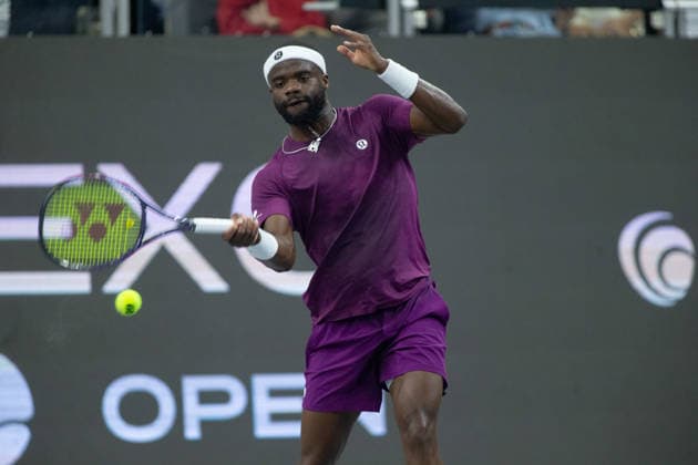 February 11, 2026, Frisco, Texas, USA: FRANCIS TIAFOE (USA) hits the ball during a menÃ¢â‚¬â ¢s singles match at 2026 Nexo Dallas Open at The Ford Center at The Star in Frisco, Texas. Sebastian Korda defeated Frances Tiafoe 7:5, 6:1 Frisco USA - ZUMAh193 20260211_zsp_h193_175 Copyright: xDanielxMcGregor-Huyerx