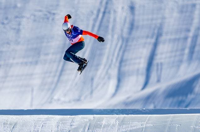 LIVIGNO - Snowboarder Glenn de Blois during the cross-country qualifying round at the Milan Winter Olympics. IRIS VAN DEN BROEK ANP xVIxANPxSportx xxANPxIVx 550433002 originalFilename: 550433002.jpg