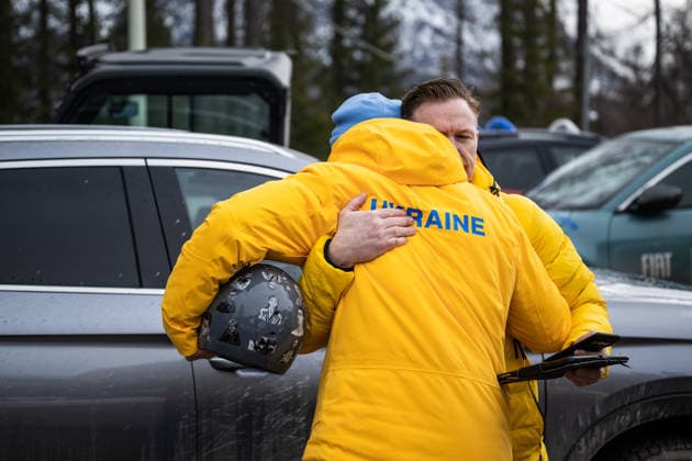 260212 Vladyslav Heraskevych of Ukraine with his helmet in the mixed zone during men™s skeleton round 1 during day 6 of the 2026 Winter Olympics on February 12, 2026 in Cortina. Photo: Jon Olav Nesvold BILDBYRAN COP 217 JE0120 skeleton Olympic Games, Olympische Spiele, Olympia, OS olympics winter olympics os ol olympiska spel vinter-os olympiske leker milano cortina 2026 milan cortina 2026 milano cortina 2026 olympic games milano cortina 2026 winter olympic games milano cortina-os milano cortina-ol vinter-ol 6 bbeng *** 260212 Vladyslav Heraskevych of Ukraine with his helmet in the mixed zone during men™s skeleton round 1 during day 6 of the 2026 Winter Olympics on February 12, 2026 in Cortina Photo Jon Olav Nesvold BILDBYRAN COP 217 JE0120 skeleton olympic games olympics winter olympics os ol olympiska spel vinter os olympiske leker milano cortina 2026 milan cortina 2026 milano cortina 2026 olympic games milano cortina 2026 winter olympic games milano cortina os milano cortina ol vinter ol 6 bbeng  Copyright: JONxOLAVxNESVOLD BB260212JE011