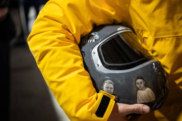 260212 Vladyslav Heraskevych of Ukraine with his helmet in the mixed zone during men™s skeleton round 1 during day 6 of the 2026 Winter Olympics on February 12, 2026 in Cortina. Photo: Jon Olav Nesvold BILDBYRAN COP 217 JE0120 skeleton Olympic Games, Olympische Spiele, Olympia, OS olympics winter olympics os ol olympiska spel vinter-os olympiske leker milano cortina 2026 milan cortina 2026 milano cortina 2026 olympic games milano cortina 2026 winter olympic games milano cortina-os milano cortina-ol vinter-ol 6 bbeng *** 260212 Vladyslav Heraskevych of Ukraine with his helmet in the mixed zone during men™s skeleton round 1 during day 6 of the 2026 Winter Olympics on February 12, 2026 in Cortina Photo Jon Olav Nesvold BILDBYRAN COP 217 JE0120 skeleton olympic games olympics winter olympics os ol olympiska spel vinter os olympiske leker milano cortina 2026 milan cortina 2026 milano cortina 2026 olympic games milano cortina 2026 winter olympic games milano cortina os milano cortina ol vinter ol 6 bbeng  Copyright: JONxOLAVxNESVOLD BB260212JE020