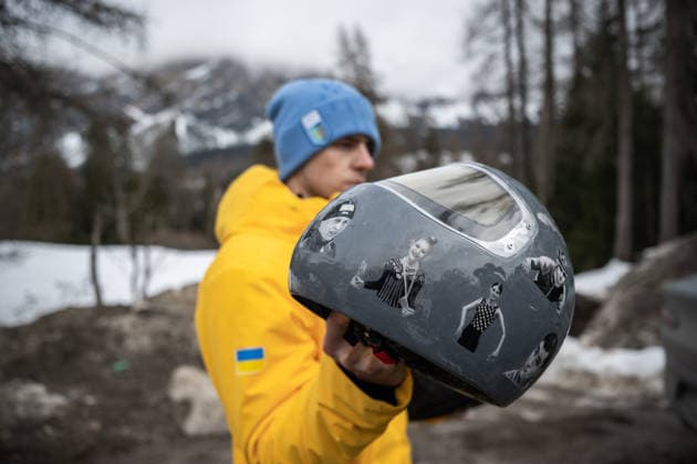 260212 Vladyslav Heraskevych of Ukraine with his helmet during men™s skeleton round 1 during day 6 of the 2026 Winter Olympics on February 12, 2026 in Cortina. Photo: Jon Olav Nesvold BILDBYRAN COP 217 JE0120 skeleton Olympic Games, Olympische Spiele, Olympia, OS olympics winter olympics os ol olympiska spel vinter-os olympiske leker milano cortina 2026 milan cortina 2026 milano cortina 2026 olympic games milano cortina 2026 winter olympic games milano cortina-os milano cortina-ol vinter-ol 6 bbeng *** 260212 Vladyslav Heraskevych of Ukraine with his helmet during men™s skeleton round 1 during day 6 of the 2026 Winter Olympics on February 12, 2026 in Cortina Photo Jon Olav Nesvold BILDBYRAN COP 217 JE0120 skeleton olympic games olympics winter olympics os ol olympiska spel vinter os olympiske leker milano cortina 2026 milan cortina 2026 milano cortina 2026 olympic games milano cortina 2026 winter olympic games milano cortina os milano cortina ol vinter ol 6 bbeng  Copyright: JONxOLAVxNESVOLD BB260212JE030