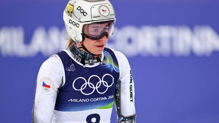 OLYMPICS - Winter Olympic Games, Olympische Spiele, Olympia, OS Milano Cortina 2026 CORTINA D AMPEZZO,ITALY,12.FEB.26 - OLYMPICS, ALPINE SKIING - Winter Olympic Games Milano Cortina 2026, Super G, women. Image shows Ester Ledecka (CZE).  GEPAxpictures xAlexanderxSolc