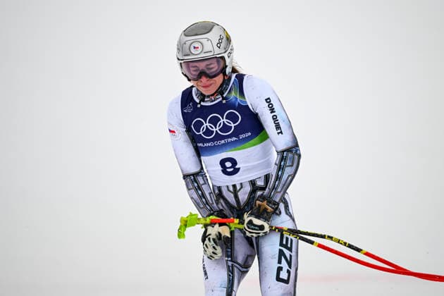 OLYMPICS - Winter Olympic Games, Olympische Spiele, Olympia, OS Milano Cortina 2026 CORTINA D AMPEZZO,ITALY,12.FEB.26 - OLYMPICS, ALPINE SKIING - Winter Olympic Games Milano Cortina 2026, Super G, women. Image shows Ester Ledecka (CZE).  GEPAxpictures xAlexanderxSolc