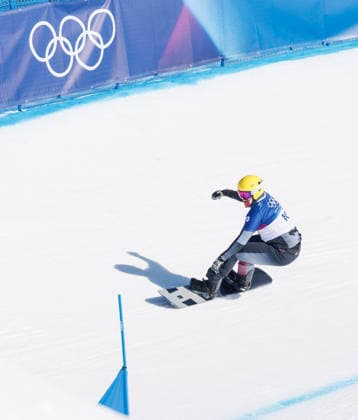 OLYMPICS - Winter Olympic Games, Olympische Spiele, Olympia, OS Milano Cortina 2026 LIVIGNO,ITALY,12.FEB.26 - OLYMPICS, SNOWBOARD - Winter Olympic Games Milano Cortina 2026, Snowboard Cross, men, qualification. Image shows Jakob Dusek (AUT).  GEPAxpictures xHaraldxSteiner