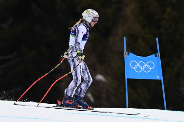 XXV Winter Olympic Games, Olympische Spiele, Olympia, OS in Cortina d Ampezzo, Italy, on February 12, 2026. Alpine Skiing Women s Super-G. Ester Ledecka from Czech Republic, DNF. (CTKxPhoto OndrejxDeml) CTKPhotoP2026021204454  CTKPhotoP2026021204454