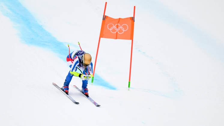 OLYMPICS - Winter Olympic Games, Olympische Spiele, Olympia, OS Milano Cortina 2026 CORTINA D AMPEZZO,ITALY,12.FEB.26 - OLYMPICS, ALPINE SKIING - Winter Olympic Games Milano Cortina 2026, Super G, women. Image shows Romane Miradoli (FRA).  GEPAxpictures xAlexanderxSolc