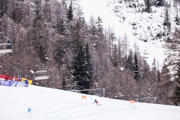 TOFANE, ITALY - FEBRUARY 12: Corinne Suter (Switzerland) during the Alpine Skiing Women s Super-G at the Milano Cortina 2026 Olympics at Tofane Alpine Skiing Centre on day 6 of the Milano Cortina 2026 Olympics on February 12, 2026 in Tofane, Italy. Editorial use only. Italy Copyright: xSteffiexWunderlx