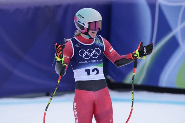 GIOCHI OLIMPICI - Olimpiadi Invernali Milano-Cortina 2026 - Alpine Skiing Women s Super-G Ariane Raedler (AUT) during the Olympic Winter games, Winterspiele,Spiele, Summer games Milano-Cortina 2026, Alpine Skiing Women s Super-G on February 12, 2026 at Tofane Alpine Skiing Centre in Cortina D Ampezzo Cortina D Ampezzo Italy  Copyright: xIPAxSport ABACAx