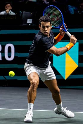 2026-02-12 ABN AMRO Open - Day Four ROTTERDAM, NETHERLANDS - FEBRUARY 12: Jaume Munar competing during Day Four of the ABN AMRO Open at Rotterdam Ahoy on February 12, 2026 in Rotterdam, Netherlands. (Photo by Gabriel Calvino Alonso BSR Agency) Rotterdam Netherlands Content not available for redistribution in The Netherlands directly or indirectly through any third parties. Copyright: xBSRxAgencyx