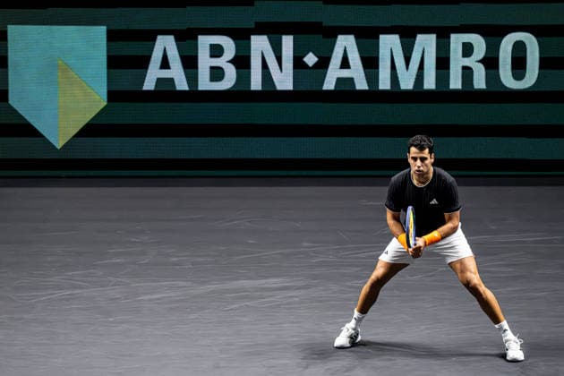 2026-02-12 ABN AMRO Open - Day Four ROTTERDAM, NETHERLANDS - FEBRUARY 12: Jaume Munar looks on during Day Four of the ABN AMRO Open at Rotterdam Ahoy on February 12, 2026 in Rotterdam, Netherlands. (Photo by Gabriel Calvino Alonso BSR Agency) Rotterdam Netherlands Content not available for redistribution in The Netherlands directly or indirectly through any third parties. Copyright: xBSRxAgencyx