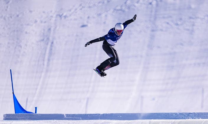 (260212) -- LIVIGNO, Feb. 12, 2026 -- David Pickl of Austria competes during the snowboard men s cross seeding run at the Milan-Cortina 2026 Olympic Winter games, Winterspiele,Spiele, Summer games in Livigno, Italy, Feb. 12, 2026. ) (MICO2026)ITALY-LIVIGNO-OLYMPIC WINTER GAMES-SNOWBOARD-MEN S CROSS-SEEDING RUN WuxHuiwo 
