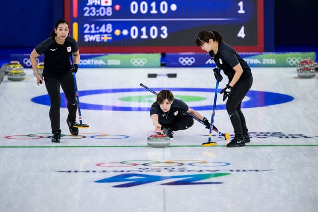 260212 Anna Ohmiya, Kaho Onodera and Yuna Kotani of Japan compete in a women s round robin curling match between Japan and Sweden during day 6 of the 2026 Winter Olympics on February 12, 2026 in Cortina. Photo: Joel Marklund BILDBYRAN kod JM JE0118 bbeng curling Olympic Games, Olympische Spiele, Olympia, OS olympics winter olympics os ol olympiska spel vinter-os olympiske leker milano cortina 2026 milan cortina 2026 milano cortina 2026 olympic games milano cortina 2026 winter olympic games milano cortina-os milano cortina-ol vinter-ol dam Sverige *** 260212 Anna Ohmiya, Kaho Onodera and Yuna Kotani of Japan compete in a women s round robin curling match between Japan and Sweden during day 6 of the 2026 Winter Olympics on February 12, 2026 in Cortina Photo Joel Marklund BILDBYRAN kod JM JE0118 bbeng curling olympic games olympics winter olympics os ol olympiska spel vinter os olympiske leker milano cortina 2026 milan cortina 2026 milano cortina 2026 olympic games milano cortina 2026 winter olympic games milano cortina os milano cortina ol vinter ol dam Sverige  Copyright: JOELxMARKLUND BB260212JM102