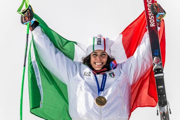 260212 Federica Brignone of Italy celebrates with her gold medal after competing in women™s super-G alpine skiing during day 6 of the 2026 Winter Olympics on February 12, 2026 in Cortina. Photo: Jon Olav Nesvold BILDBYRAN COP 217 JE0121 alpint alpine skiing Olympic Games, Olympische Spiele, Olympia, OS olympics winter olympics os ol olympiska spel vinter-os olympiske leker milano cortina 2026 milan cortina 2026 milano cortina 2026 olympic games milano cortina 2026 winter olympic games milano cortina-os milano cortina-ol vinter-ol 6 bbeng dam guld gold *** 260212 Federica Brignone of Italy celebrates with her gold medal after competing in women™s super G alpine skiing during day 6 of the 2026 Winter Olympics on February 12, 2026 in Cortina Photo Jon Olav Nesvold BILDBYRAN COP 217 JE0121 alpine alpine skiing olympic games olympics winter olympics os ol olympiska spel vinter os olympiske leker milano cortina 2026 milan cortina 2026 milano cortina 2026 olympic games milano cortina 2026 winter olympic games milano cortina os milano cortina ol vinter ol 6 bbeng dam guld gold  Copyright: JONxOLAVxNESVOLD BB260212JE037
