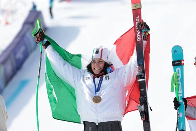 Gold medal for Federica Brignone (ITA) during the Olympic Winter games, Winterspiele,Spiele, Summer games Milano-Cortina 2026, Alpine Skiing Women s Super-G on February 12, 2026 at Tofane Alpine Skiing Centre in Cortina D Ampezzo  Copyright: xLucianoxMariaxBisi IPAxSportx xipa-agency.netx xx IPA_71369076 IPA_Agency_IPA71369076