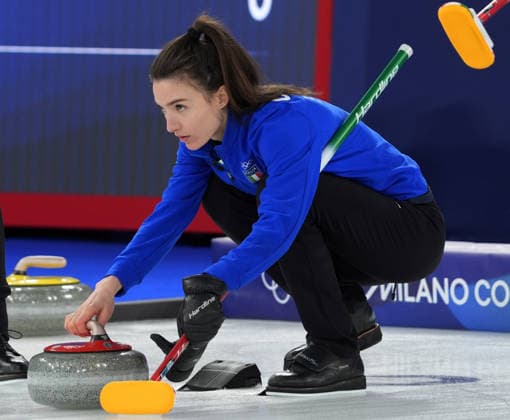 Pn Cortina d™Ampezzo 12 02 2026 - Olimpiadi Milano Cortina 2026 Curling Italia-Svizzera foto Image nella foto: Stefania Constantini 