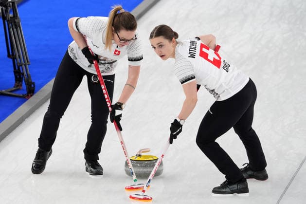 Pn Cortina d™Ampezzo 12 02 2026 - Olimpiadi Milano Cortina 2026 Curling Italia-Svizzera foto Image nella foto: Carole Howald-Selina Witschonke 