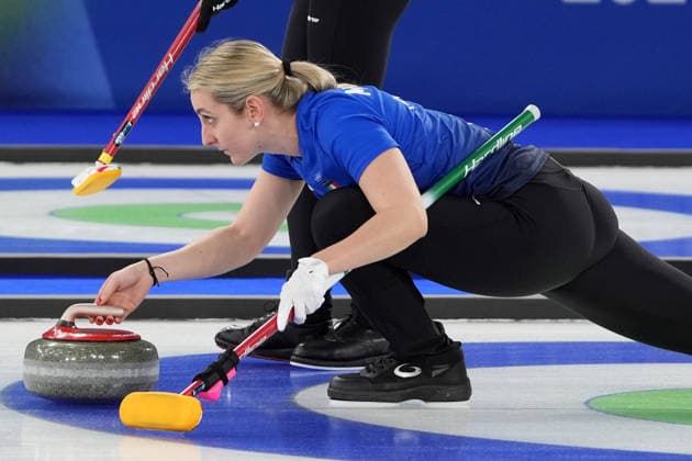 Pn Cortina d™Ampezzo 12 02 2026 - Olimpiadi Milano Cortina 2026 Curling Italia-Svizzera foto Image nella foto: Elena Mathis 
