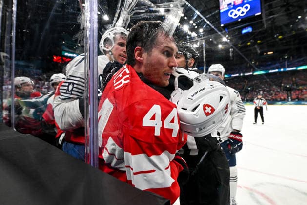 MILAN, ITALY - FEBRUARY 12: Pius Suter of Switzerland on day six of the Milano Cortina 2026 Winter Olympic Games, Olympische Spiele, Olympia, OS at Milano Santagiulia Ice hockey, Eishockey Arena on February 12, 2026 in Milan, Italy. Milan Milano Rho Ice Hockey Arena Italy *** MILAN, ITALY FEBRUARY 12 Pius Suter of Switzerland on day six of the Milano Cortina 2026 Winter Olympic games at Milano Santagiulia Ice Hockey Arena on February 12, 2026 in Milan, Italy Milan Milano Rho Ice Hockey Arena Italy Copyright: xJustPictures.ch AndreaxBrancax jp-en-EuSpIm-AB-DSC_848712022026