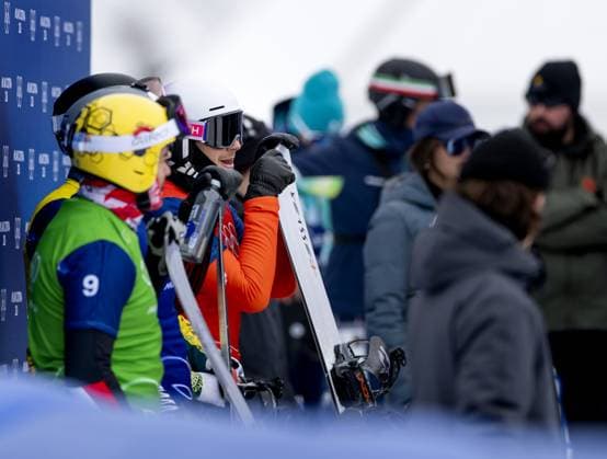 LIVIGNO - Snowboarder Glenn de Blois during the round of 16 of the cross-country event at the Milan Winter Olympics. IRIS VAN DEN BROEK ANP xVIxANPxSportx xxANPxIVx 550449348 originalFilename: 550449348.jpg
