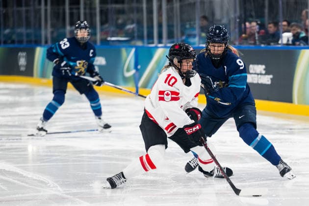260212 Sarah Fillier of Canada and Nelli Laitinen of Finland in the women s Ice hockey, Eishockey game between Finland and Canada during day 6 of the 2026 Winter Olympics on February 12, 2026 in Milan. Photo: Emma Wallskog BILDBYRAN kod EW EW0630 ishockey ice hockey Olympic Games, Olympische Spiele, Olympia, OS olympics winter olympics os ol olympiska spel vinter-os olympiske leker milano cortina 2026 milan cortina 2026 milano cortina 2026 olympic games milano cortina 2026 winter olympic games milano cortina-os milano cortina-ol vinter-ol 6 bbeng dam kanada canada finland *** 260212 Sarah Fillier of Canada and Nelli Laitinen of Finland in the women s ice hockey game between Finland and Canada during day 6 of the 2026 Winter Olympics on February 12, 2026 in Milan Photo Emma Wallskog BILDBYRAN kod EW EW0630 ishockey ice hockey olympic games olympics winter olympics os ol olympiska spel vinter os olympiske leker milano cortina 2026 milan cortina 2026 milano cortina 2026 olympic games milano cortina 2026 winter olympic games milano cortina os milano cortina ol vinter ol 6 bbeng dam kanada canada finland  Copyright: EMMAxWALLSKOG BB260212EW045