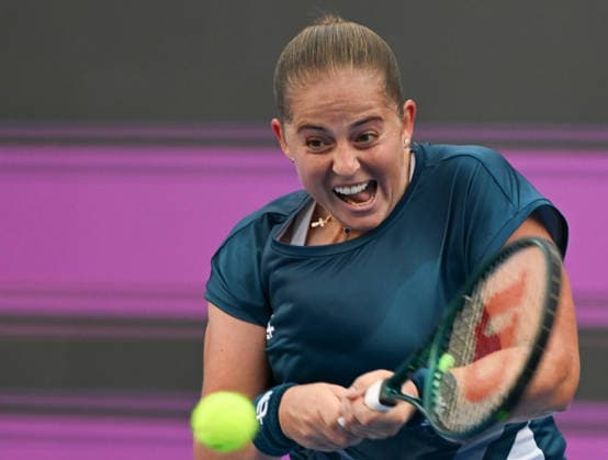 Qatar TotalEnergies Open 2026 - Day Five DOHA, QATAR FEBRUARY 12: Jelena Ostapenko of Latvia competes against Elisabetta Cocciaretto of Italy in the quarterfinals on Day Five of the Qatar TotalEnergies Open, part of the Hologic WTA, Tennis Damen Tour, at the Khalifa International Tennis and Squash Complex on February 12, 2026 in Doha, Qatar. Doha Qatar  Copyright: xArturxWidakx originalFilename:widak-qatartot260212_npAEb.jpg