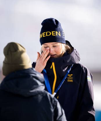 260212 Gold medalist Frida Karlsson of Sweden on the podium after the women s 10km free technique individual start cross-country skiing race during day 6 of the 2026 Winter Olympics on February 12, 2026 in Val di Fiemme. Photo: Maxim Thore BILDBYRAN kod MT MT0975 skidor cross-country skiing langrenn Olympic Games, Olympische Spiele, Olympia, OS olympics winter olympics os ol olympiska spel vinter-os olympiske leker milano cortina 2026 milan cortina 2026 milano cortina 2026 olympic games milano cortina 2026 winter olympic games milano cortina-os milano cortina-ol vinter-ol 6 bbeng individuell start 10 km Sweden sverige jubel Gold guld medal medalj *** 260212 Gold medalist Frida Karlsson of Sweden on the podium after the women s 10km free technique individual start cross country skiing race during day 6 of the 2026 Winter Olympics on February 12, 2026 in Val di Fiemme Photo Maxim Thore BILDBYRAN kod MT MT0975 skidor cross country skiing langrenn olympic games olympics winter olympics os ol olympiska spel vinter os olympiske leker milano cortina 2026 milan cortina 2026 milano cortina 2026 olympic games milano cortina 2026 winter olympic games milano cortina os milano cortina ol vinter ol 6 bbeng individuell start 10 km Sweden sverige jubel Gold guld medal medalj  Copyright: MAXIMxTHORE BB260212MT094
