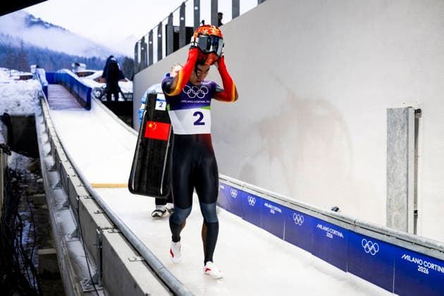 260212 Zheng Yin of China competes in men™s skeleton round 1 during day 6 of the 2026 Winter Olympics on February 12, 2026 in Cortina. Photo: Jon Olav Nesvold BILDBYRAN COP 217 JE0120 skeleton Olympic Games, Olympische Spiele, Olympia, OS olympics winter olympics os ol olympiska spel vinter-os olympiske leker milano cortina 2026 milan cortina 2026 milano cortina 2026 olympic games milano cortina 2026 winter olympic games milano cortina-os milano cortina-ol vinter-ol 6 bbeng *** 260212 Zheng Yin of China competes in men™s skeleton round 1 during day 6 of the 2026 Winter Olympics on February 12, 2026 in Cortina Photo Jon Olav Nesvold BILDBYRAN COP 217 JE0120 skeleton olympic games olympics winter olympics os ol olympiska spel vinter os olympiske leker milano cortina 2026 milan cortina 2026 milano cortina 2026 olympic games milano cortina 2026 winter olympic games milano cortina os milano cortina ol vinter ol 6 bbeng  Copyright: JONxOLAVxNESVOLD BB260212JE042