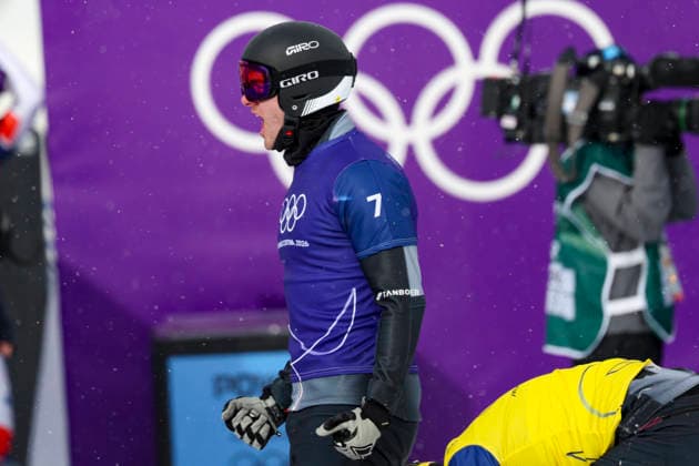 OLYMPICS - Winter Olympic Games, Olympische Spiele, Olympia, OS Milano Cortina 2026 LIVIGNO,ITALY,12.FEB.26 - OLYMPICS, SNOWBOARD - Winter Olympic Games Milano Cortina 2026, Snowboard Cross, men, final. Image shows the rejoicing of Alessandro Haemmerle (AUT).  GEPAxpictures xHaraldxSteiner