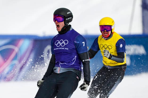 OLYMPICS - Winter Olympic Games, Olympische Spiele, Olympia, OS Milano Cortina 2026 LIVIGNO,ITALY,12.FEB.26 - OLYMPICS, SNOWBOARD - Winter Olympic Games Milano Cortina 2026, Snowboard Cross, men, final. Image shows Alessandro Haemmerle (AUT).  GEPAxpictures xHaraldxSteiner