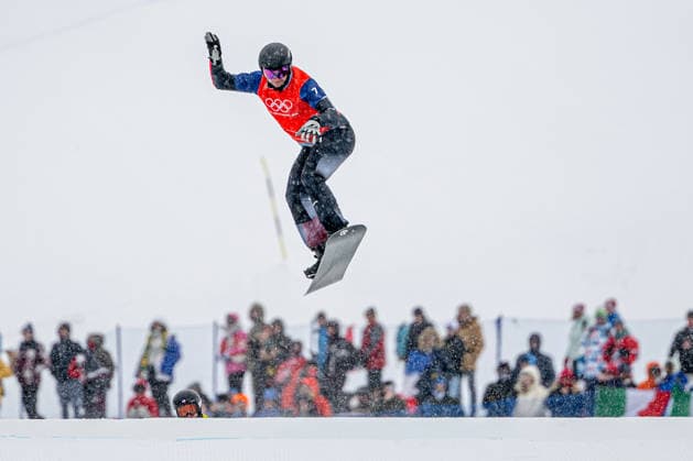 XXV Winter Olympic Games, Olympische Spiele, Olympia, OS in Livigno, Italy, on February 12, 2026. Snowboard Men s Snowboard Cross 1 8 Finals. Alessandro Hammerle of Austria. (CTKxPhoto DavidxTanecek) CTKPhotoP2026021207382  CTKPhotoP2026021207382
