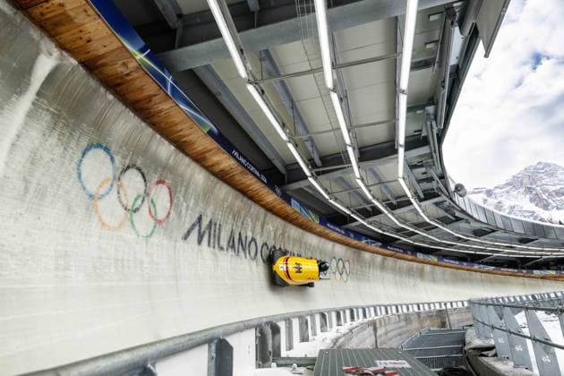 Lisa Buckwitz ( Germany ), Women™s Monobob, Milano Cortina 2026 Olympic Games, Olympische Spiele, Olympia, OS 12-02-2026 *** Lisa Buckwitz Germany , Women™s Monobob, Milano Cortina 2026 Olympic Games 12 02 2026 Copyright: HMBxMedia MarcxNiemeyer