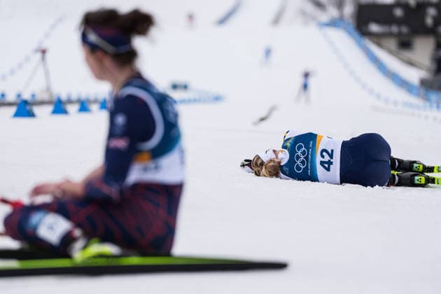 (260212) -- TESERO, Feb. 12, 2026 -- Frida Karlsson of Sweden reacts after the Cross-Country Skiing Women s 10km Interval Start Free at the Milano Cortina 2026 Olympic Winter games, Winterspiele,Spiele, Summer games in Tesero, Italy, Feb. 12, 2026. ) (MICO2026)ITALY-TESERO-OLYMPIC WINTER GAMES-CROSS-COUNTRY SKIING-WOMEN S 10KM INTERVAL START FREE PengxZiyang 