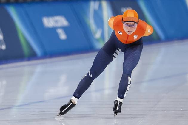 MILAN , 12-02-2026 , Milano Speed skating, Eisschnelllauf Stadium , Olympic Winter games, Winterspiele,Spiele, Summer games 2026 - Speed Skating 5000m ladies, Picture shows Marijke Groenewoud Olympic Winter Games 2026 - Speed Skating 5000m ladies  x201525787x Copyright: