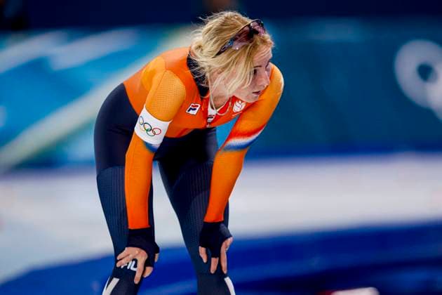 Marijke Groenewoud of the Netherlands looks exhausted after Women s 5000m, Milano Cortina 2026 Winter Olympics: Day 6, Speed skating, Eisschnelllauf - Milano Cortina 2026 Winter Olympics: Day 6, Milano Speed Skating Stadium, February 12, 2026, Milan, Italy.