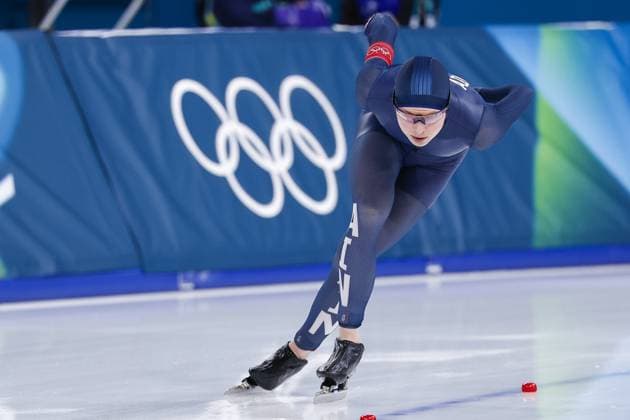 MILAN , 12-02-2026 , Milano Speed skating, Eisschnelllauf Stadium , Olympic Winter games, Winterspiele,Spiele, Summer games 2026 - Speed Skating 5000m ladies, Picture shows Marina Zueva Olympic Winter Games 2026 - Speed Skating 5000m ladies  x201526384x Copyright: