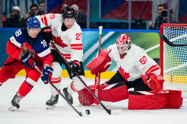 260212 Ondrej Palat of Czech Replublic against Thomas Harley and goaltender Jordan Binnington of Canada in the men s Ice hockey, Eishockey game between Czech Republic and Canada during day 6 of the 2026 Winter Olympics on February 12, 2026 in Milan. Photo: Carl Sandin BILDBYRAN kod CS CS0874 ishockey ice hockey Olympic Games, Olympische Spiele, Olympia, OS olympics winter olympics os ol olympiska spel vinter-os olympiske leker milano cortina 2026 milan cortina 2026 milano cortina 2026 olympic games milano cortina 2026 winter olympic games milano cortina-os milano cortina-ol vinter-ol 6 bbeng tjeckien czech republic kanada canada *** 260212 Ondrej Palat of Czech Republic against Thomas Harley and goaltender Jordan Binnington of Canada in the men s ice hockey game between Czech Republic and Canada during day 6 of the 2026 Winter Olympics on February 12, 2026 in Milan Photo Carl Sandin BILDBYRAN kod CS CS0874 ishockey ice hockey olympic games olympics winter olympics os ol olympiska spel vinter os olympiske leker milano cortina 2026 milan cortina 2026 milano cortina 2026 olympic games milano cortina 2026 winter olympic games milano cortina os milano cortina ol vinter ol 6 bbeng tjeckien czech republic kanada canada  Copyright: CARLxSANDIN BB260212CS116