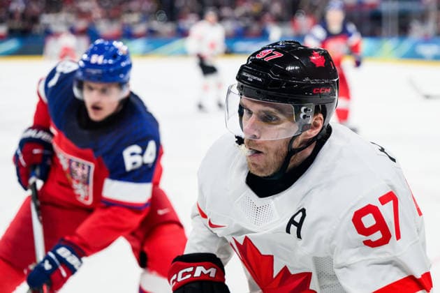 260212 Connor McDavid of Canada in the men s Ice hockey, Eishockey game between Czech Republic and Canada during day 6 of the 2026 Winter Olympics on February 12, 2026 in Milan. Photo: Carl Sandin BILDBYRAN kod CS CS0874 ishockey ice hockey Olympic Games, Olympische Spiele, Olympia, OS olympics winter olympics os ol olympiska spel vinter-os olympiske leker milano cortina 2026 milan cortina 2026 milano cortina 2026 olympic games milano cortina 2026 winter olympic games milano cortina-os milano cortina-ol vinter-ol 6 bbeng tjeckien czech republic kanada canada *** 260212 Connor McDavid of Canada in the men s ice hockey game between Czech Republic and Canada during day 6 of the 2026 Winter Olympics on February 12, 2026 in Milan Photo Carl Sandin BILDBYRAN kod CS CS0874 ishockey ice hockey olympic games olympics winter olympics os ol olympiska spel vinter os olympiske leker milano cortina 2026 milan cortina 2026 milano cortina 2026 olympic games milano cortina 2026 winter olympic games milano cortina os milano cortina ol vinter ol 6 bbeng tjeckien czech republic kanada canada  Copyright: CARLxSANDIN BB260212CS139