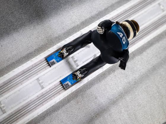 OLYMPICS - Winter Olympic Games, Olympische Spiele, Olympia, OS Milano Cortina 2026 PREDAZZO,ITALY,12.FEB.26 - OLYMPICS, NORDIC SKIING, Ski jumping, Skispringen, Ski, nordisch - Winter Olympic Games Milano Cortina 2026, large hill, women, training. Image shows Abigail Strate (CAN).  GEPAxpictures xOliverxLerch